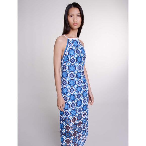 Maje Three-tone Crochet Dress - Picture 4 of 16